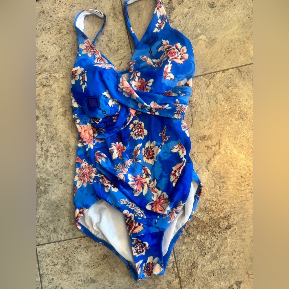 Floral Blue Women’s Medium Swimwear